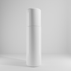 white roller ball bottle cosmetic  a front view 3d render