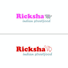 Fototapeta na wymiar Indian Street food logo vector template 