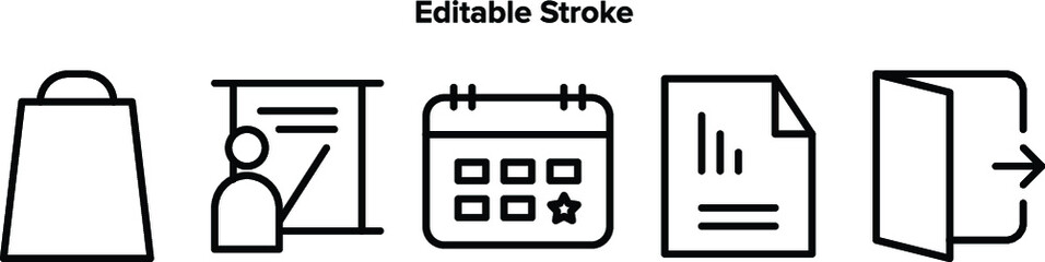 User interface line icons pack. Vector graphic illustration. Suitable for website design, logo, app, template, and UI.