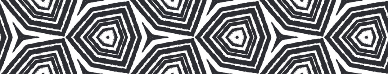 Chevron stripes seamless border. Black