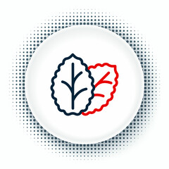 Line Tobacco leaf icon isolated on white background. Tobacco leaves. Colorful outline concept. Vector