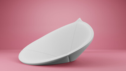 white plastic spoon on white background