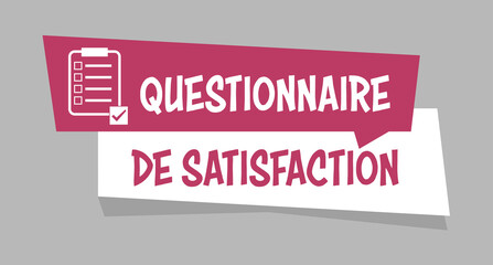Logo questionnaire de satisfaction. - obrazy, fototapety, plakaty