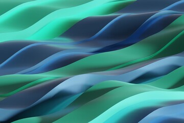 Abstract shapes rendered. Concept of use as background. Various invented shapes on a colored background. Iridescent digital art for banner background, wallpaper. 3d render, 3d illustration.