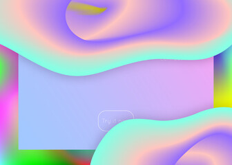 Landing page with liquid dynamic elements and fluid shapes.