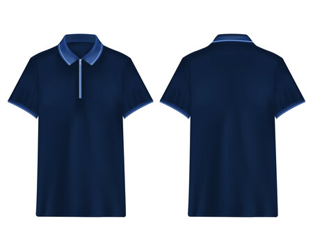 Navy blue polo shirt vector Stock Vector | Adobe Stock