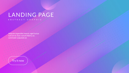 Gradient Banner. Graphic Page. Blue Mobile Design. 3d Dynamic Flyer. Rainbow Texture. Digital Poster. Art Landing Page. Technology Brochure. Violet Gradient Banner