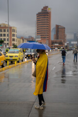 Fototapeta premium demonstration in Colombia against the government, Bogota, April 28, 2022 