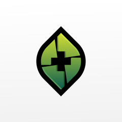 Obraz premium plant health logo illustration