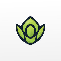 human leaf logo design
