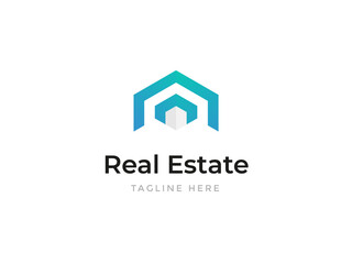 Modern Real estate business company creative logo and building icon