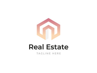 Real estate business company creative logo and building icon design