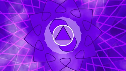 Abstract animated mandala for ajna chakra