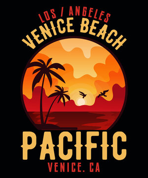 Fully editable Vector EPS 10 Outline of Can't hear you Los Angeles Venice Beach T-Shirt Design an image suitable for T-shirts, Mugs, Bags, Poster Cards, and much more. The Package is 4500* 5400px