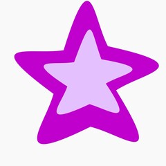 purple star on white background