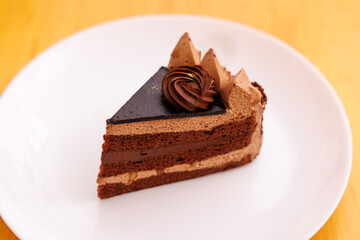 甘くて美味しそうなチョコレートケーキ