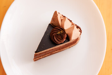 甘くて美味しそうなチョコレートケーキ