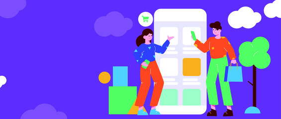 E-commerce vector concept illustration
