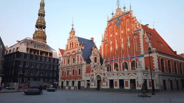 The House of the Blackheads, Riga in afternoon sunshine