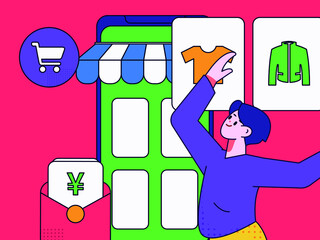 E-commerce vector concept illustration
