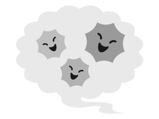 ウイルスが繁殖している吹き出し