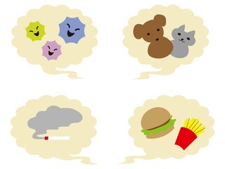 イヤなにおいの吹き出しセット