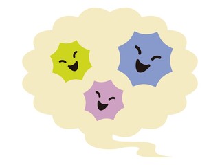 ウイルスが繁殖している吹き出し