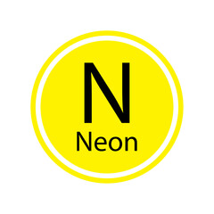 neon chemical element for medical design. Icon for medical design. Vector illustration. stock image.