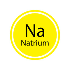 Natrium icon. Natural organic nutrition. Vector illustration. stock image.