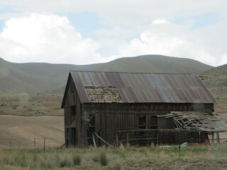 Fototapeta na wymiar old barn in the field