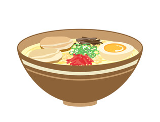 豚骨ラーメンをイメージしたイラスト
