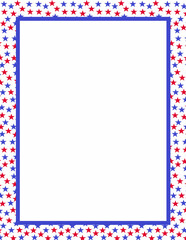 Patriotic Stars Rectangle Frame