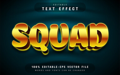 Squad 3d text effect editable