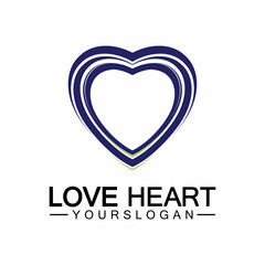  Love heart logo and symbol vector template