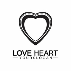  Love heart logo and symbol vector template