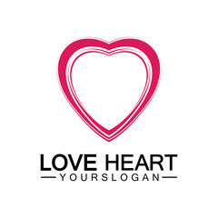  Love heart logo and symbol vector template