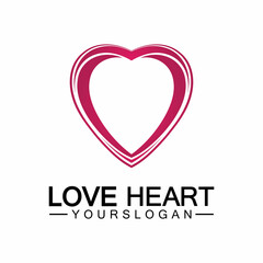  Love heart logo and symbol vector template