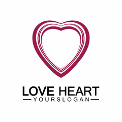  Love heart logo and symbol vector template