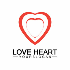  Love heart logo and symbol vector template