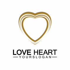  Love heart logo and symbol vector template