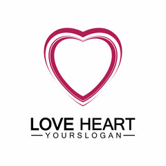  Love heart logo and symbol vector template
