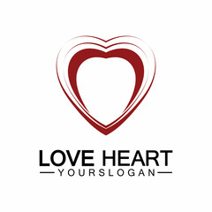  Love heart logo and symbol vector template