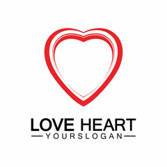  Love heart logo and symbol vector template