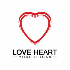  Love heart logo and symbol vector template