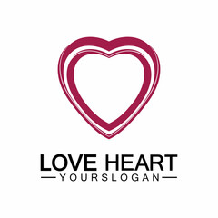  Love heart logo and symbol vector template