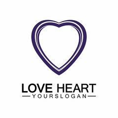  Love heart logo and symbol vector template