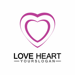  Love heart logo and symbol vector template