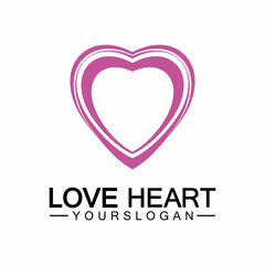  Love heart logo and symbol vector template