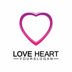  Love heart logo and symbol vector template