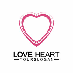  Love heart logo and symbol vector template